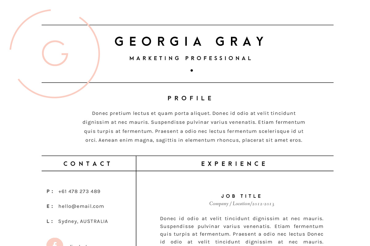 Resume Template 3 Page | CV Template, a Resume Template by The Template Depot (Photo 4 of 5)