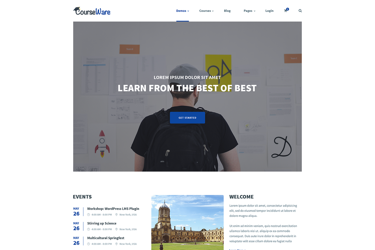CourseWare - Learning PSD Template, a Landing Page Template by bigpsfan's SHOP (Photo 9 of 25)