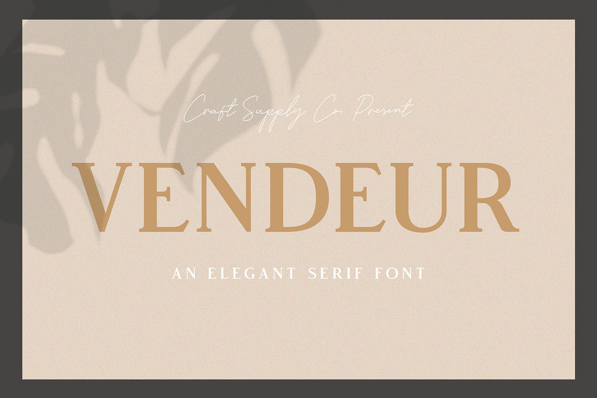 Vendeur - Elegant Serif Font