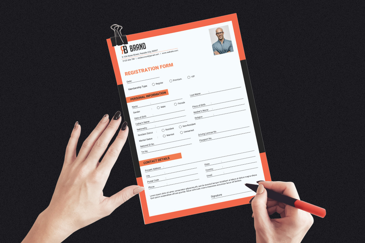 Registration Form, a Stationery Template by iDoodle Studio (Photo 4 of 6)