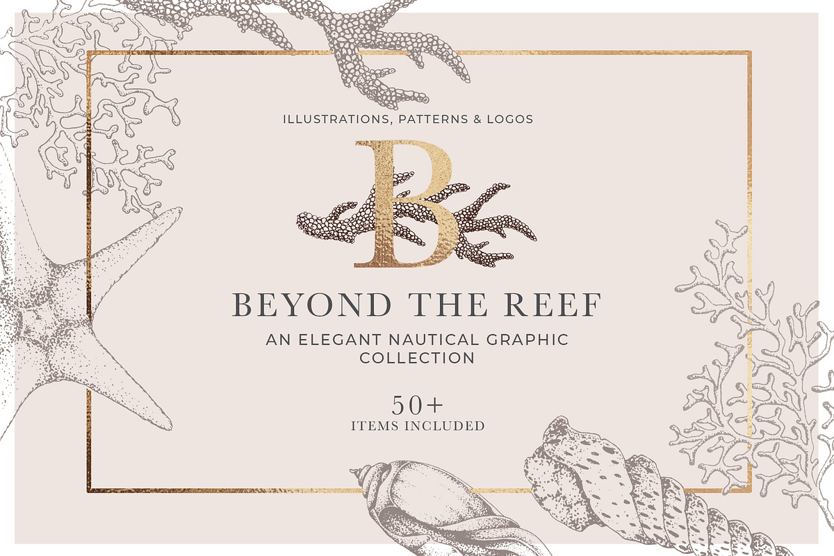 Coral Beach - Maritime Illustrations, a Texture Illustration by Laras Wonderland (Photo 1 of 11)