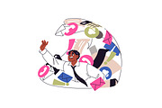 Overworking, work overload concept, a Work Illustration by PaperTrident (Thumbnail 9 of 9)
