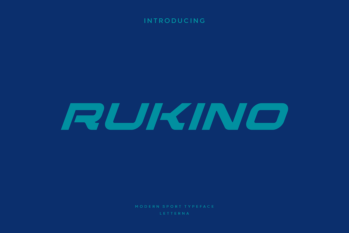 Rukino - Modern Display Typeface, a Sans Serif Font by Letterna (Photo 1 of 4)