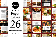 26 Pages Cookbook Canva Template, a Design Template by TemplateCastleStore (Thumbnail 1 of 12)