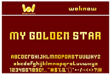 my golden star font