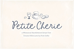 Petite Cherie Handwritten Script, a Handwritten Font by Pink Coffie