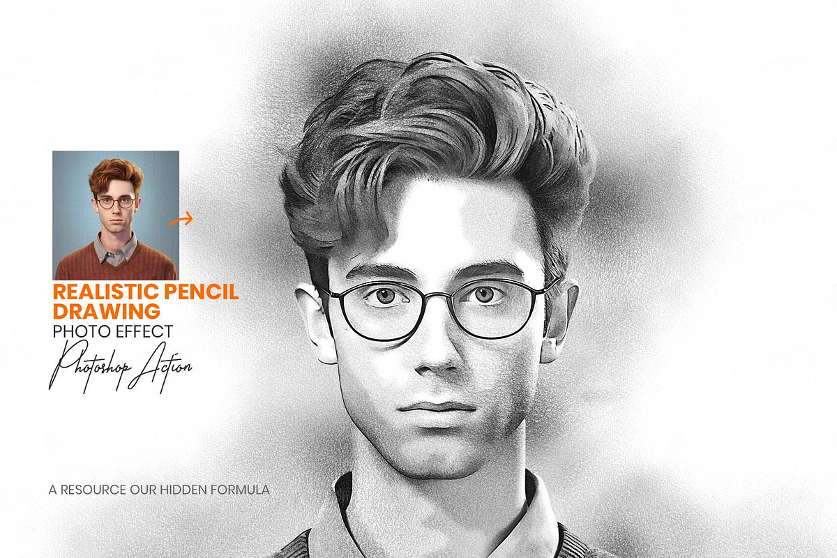 Realistic Pencil Drawing Action, an Action Add-On by MRI STUDIO (Photo 2 of 10)