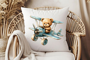 Watercolor Cute Teddy Bear PNG, an Illustration by Pixels.Craft (Thumbnail 4 of 7)