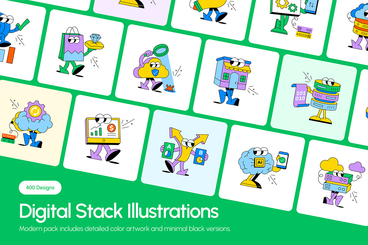 400 The Digital Stack Illustrations, a Technology Illustration by Vectors Market (Photo 1 of 10)