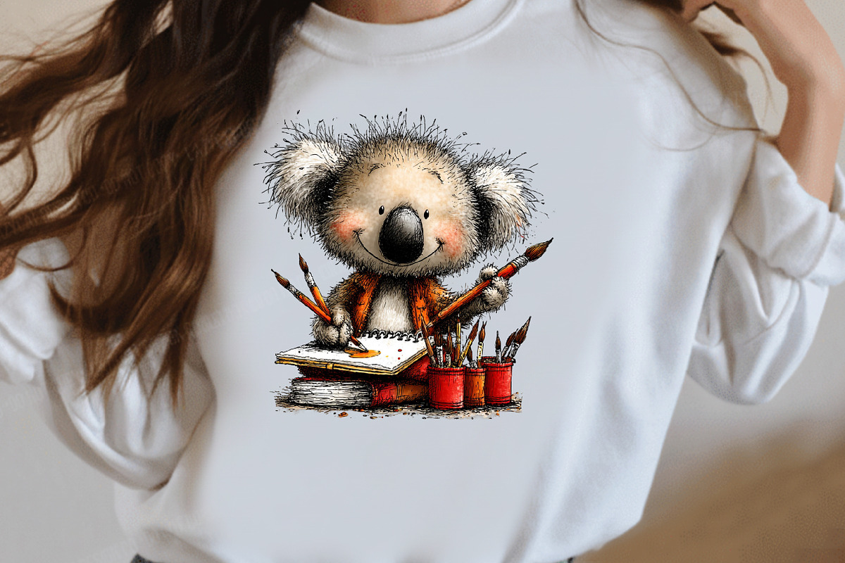 Back to School Koala Clipart Bundle, a Seasonal Illustration by Designworld (Photo 7 of 8)