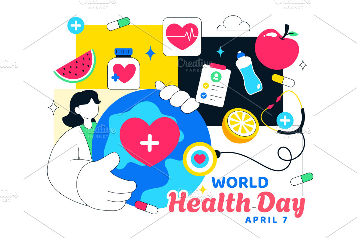 11 World Health Day Illustration, a Healthcare Illustration by denayunebgt (Photo 5 of 5)