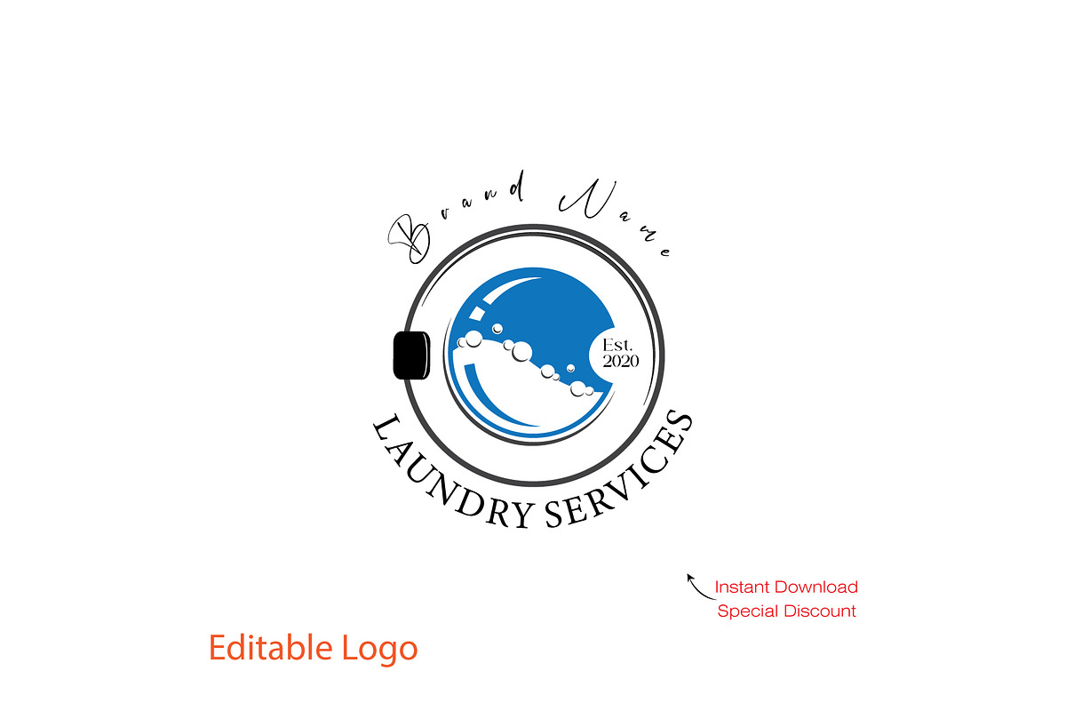 Elegant Dry Cleaning Logo Template
