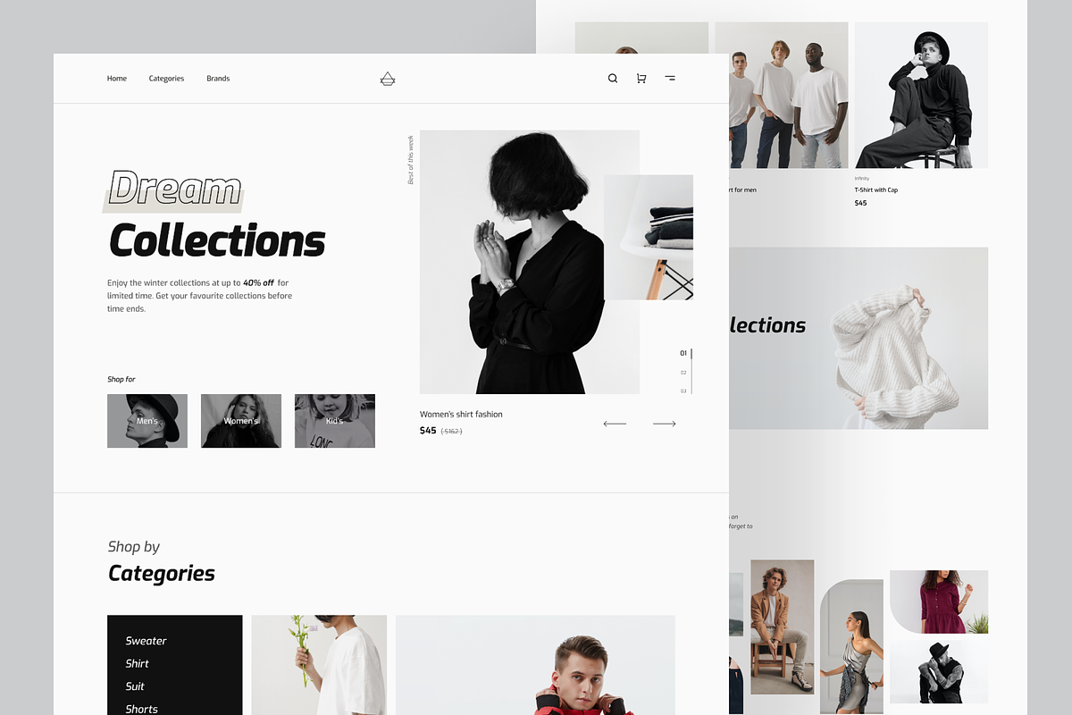 Fashion Landing Page Design, a Templates & Theme by IbrahimKhalil3 (Photo 1 of 4)