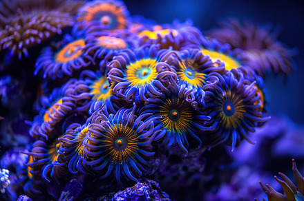 Aquarium with corals, reefs and blue water, an Animal Photo by AlyaAnd