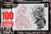 Acanthus Ornaments, Procreate Brush, a Brushes & More by Tattoo Worker Studio (Thumbnail 1 of 6)