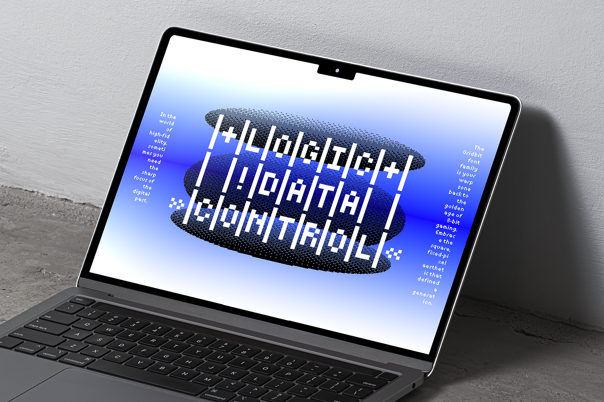 Gridbit - Bitmap Pixel Font, a Symbol Font by Indotype Foundry (Photo 8 of 10)