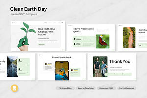 Clean Earth Day Presentation Slides, a Presentation Template by Antstheme