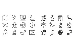 Minimalist icons representing, a Technology Illustration by ZinetroN
