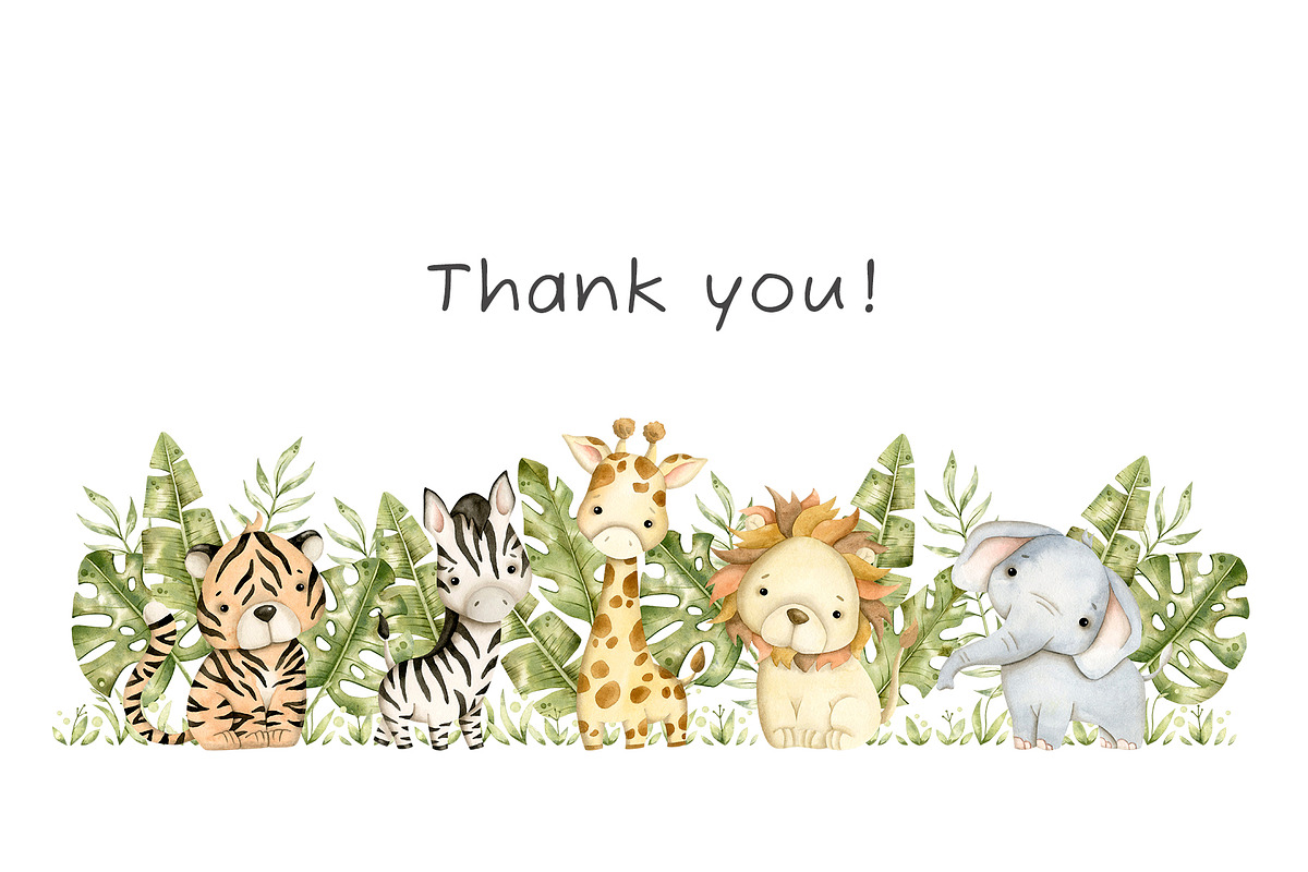 Safari animals, an Animal Illustration by NellyaEgorova (Photo 11 of 11)