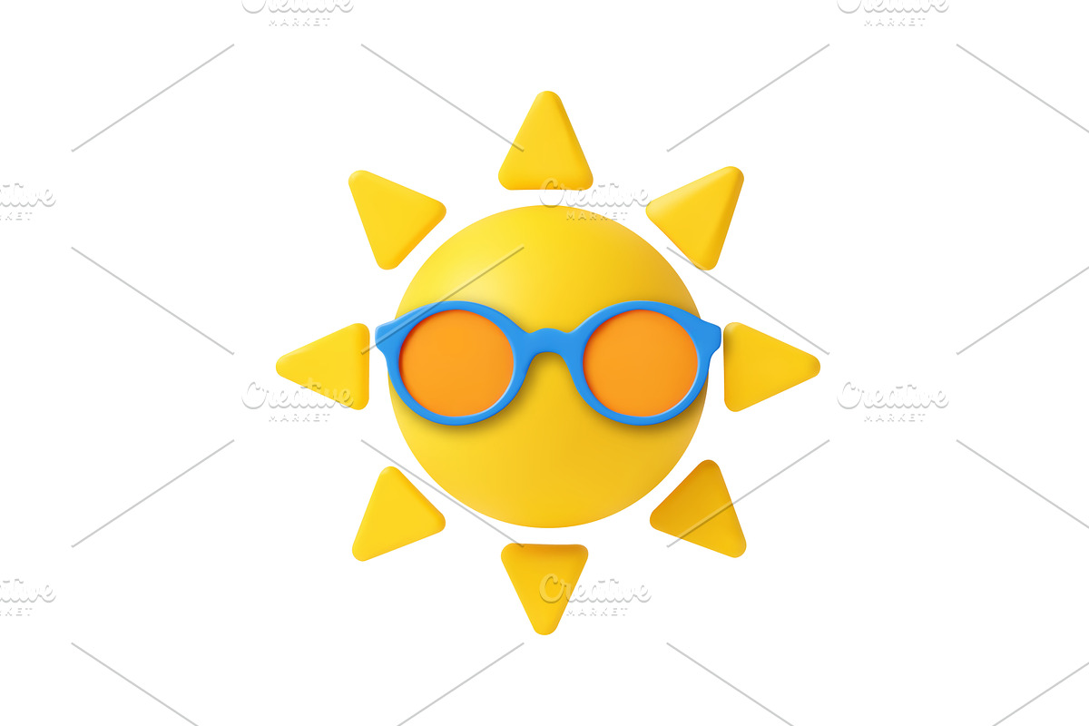 3d Sunny Weather Icon with, an Object Illustration by ModVector