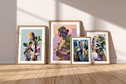 Cubist Floral Portrait Illustration, a Decorative Illustration by Housui Patterns (Thumbnail 13 of 17)