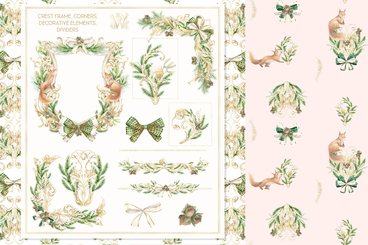 Winter Wedding Crest, Christmas png, a Decorative Illustration by WonderWonder (Photo 3 of 9)
