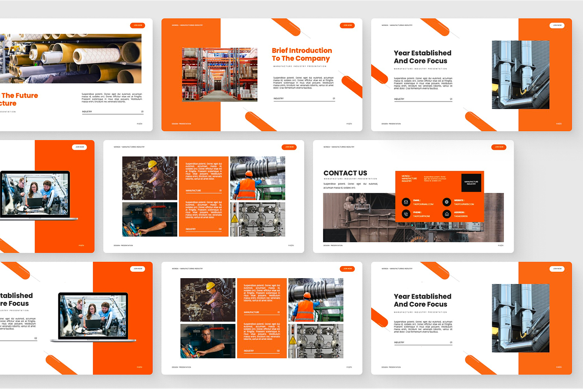 Manufacture Industry PowerPoint, a Presentation Template by SquidPixey (Photo 4 of 6)