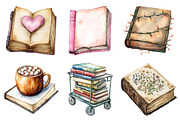 Books Lovers Clipart, an Illustration by Daily.Designs (Thumbnail 5 of 5)