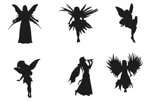 Fairy Silhouette Set 1 Procreate