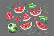 Watercolor watermelon png clipart, an Object Graphic by Alena Kurian (Thumbnail 3 of 3)