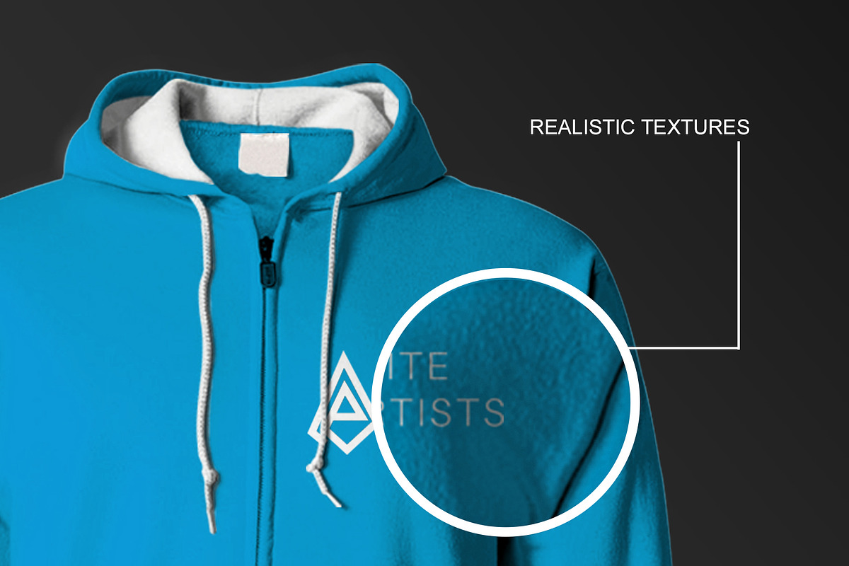 Zipped Hoodie Mock Up, a Hoody Mockup by ELITE ARTISTS (Photo 2 of 3)