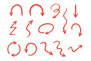Red arrows and lines on a white, an Illustration by ZinetroN