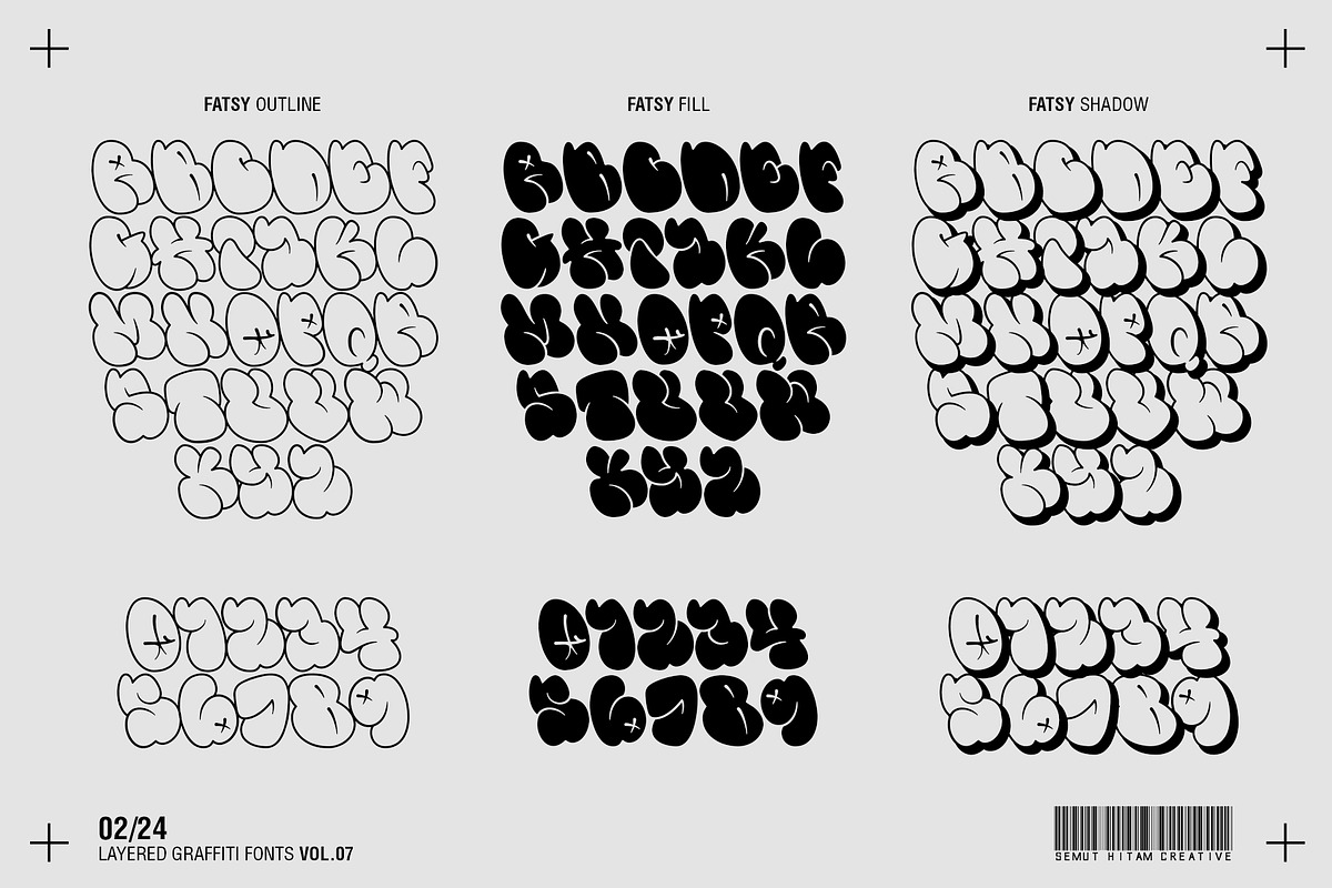 Fatsy - Layered Graffiti Fonts, a Blackletter Font by SemutHitam Creative (Photo 8 of 19)