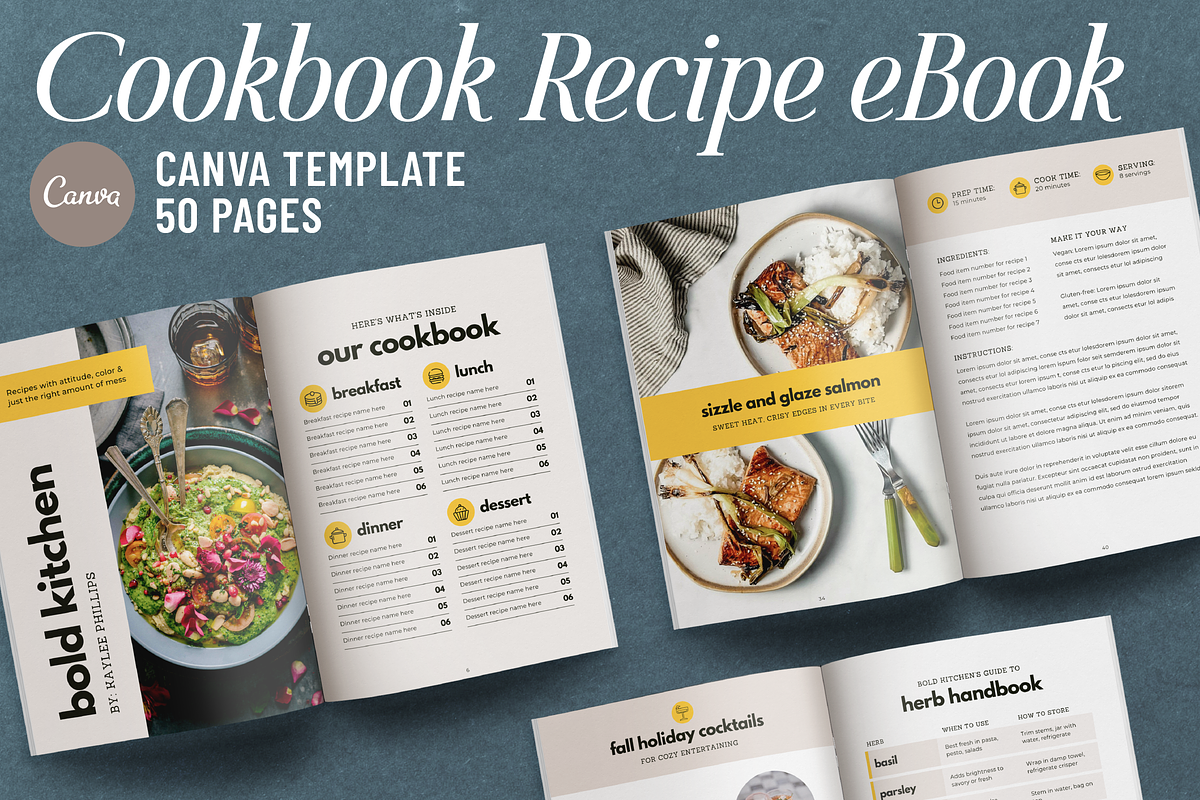 Food Creator Cookbook Template, a Magazine Template by Studio Soluna (Photo 1 of 10)