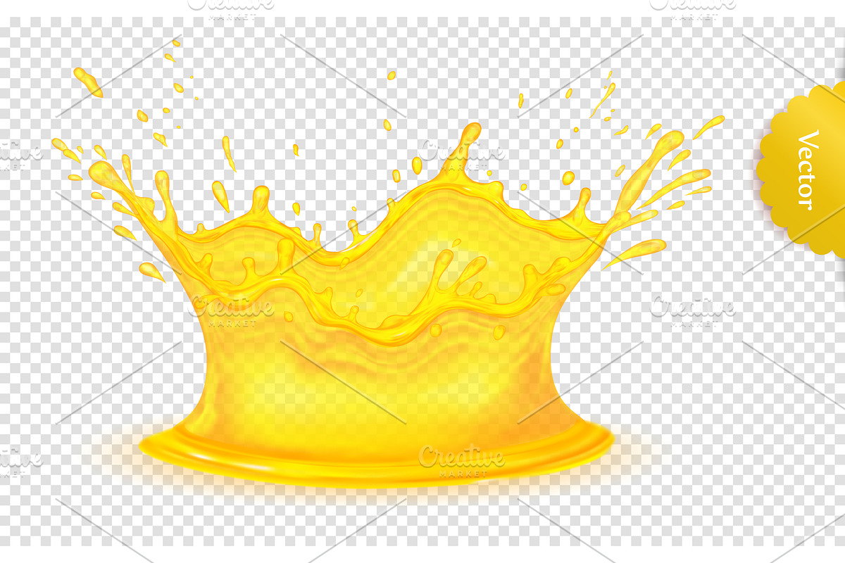 Realistic golden liquid splash, a Decorative Illustration by Yayasya (Photo 3 of 3)