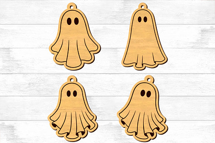 Ghost Earrings SVG Files Laser Cut