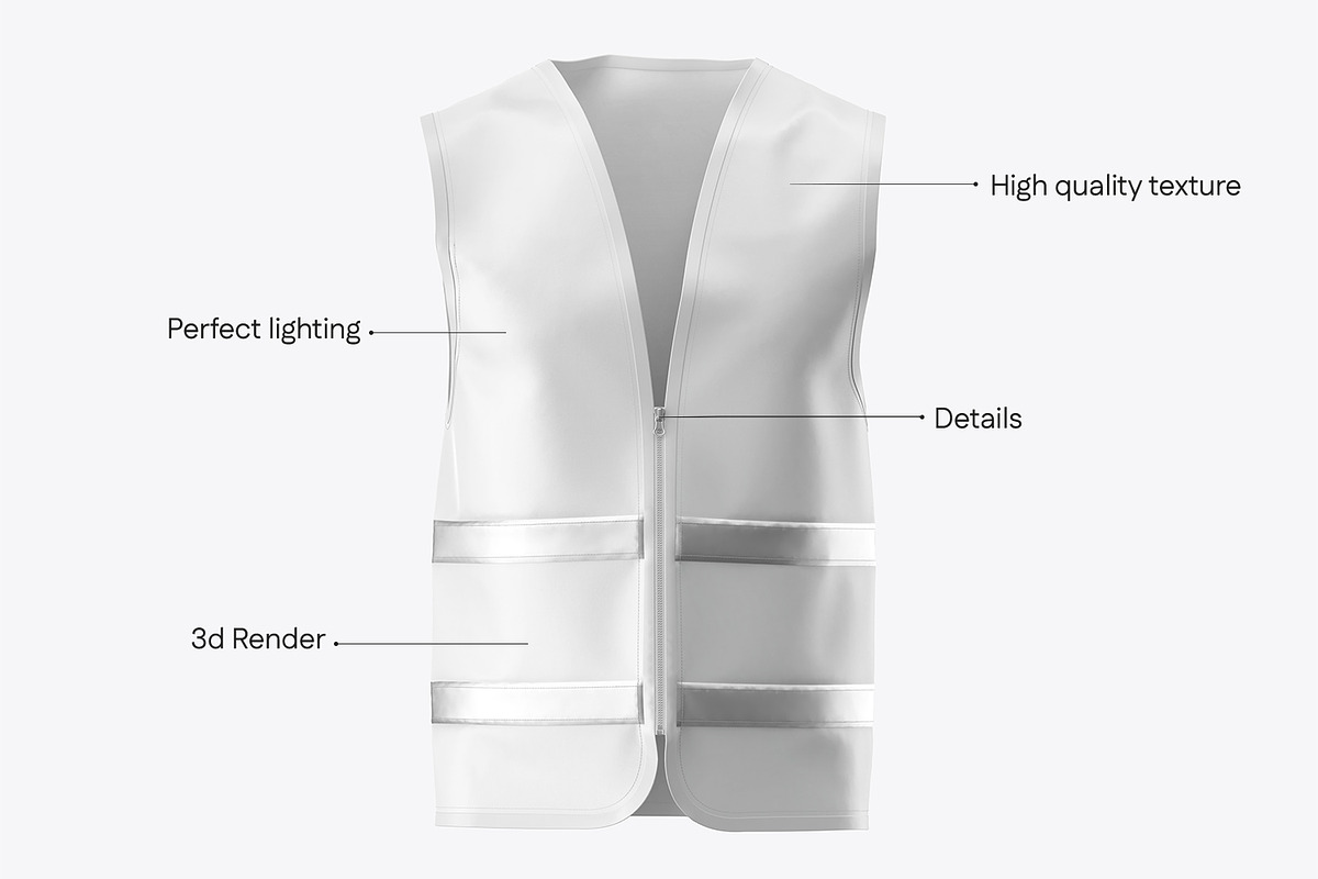 Safety Vest Uniform Mockup, an Apparel Mockup by RamStudio2 (Photo 11 of 15)
