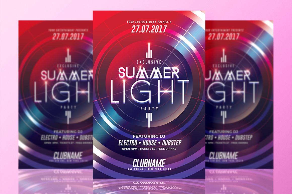 Summer Light Party | Flyer Template, a Flyer Template by Rome B Creation