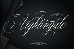 Nightingale, a Script Font by Teweka