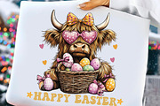 Easter Day Highland Cow PNG, an Illustration by DreamCafeArt (Thumbnail 5 of 8)