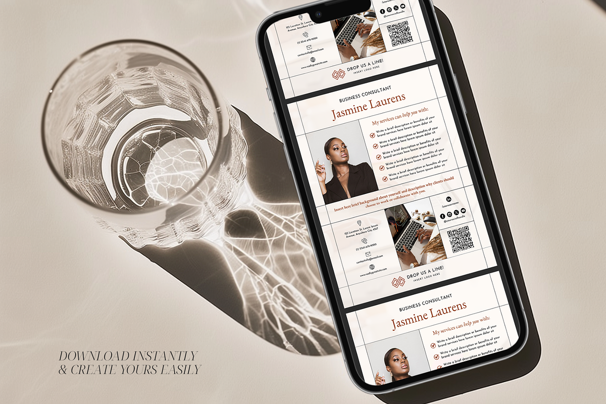 Business Card Flyer with QR Code, a Flyer Template by Creatif Foundry (Photo 5 of 5)
