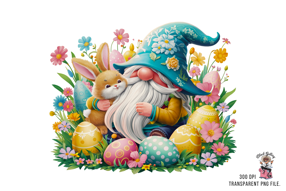 Easter Gnome Clipart PNG Bundle, an Illustration by Clipart Bloom (Photo 14 of 18)