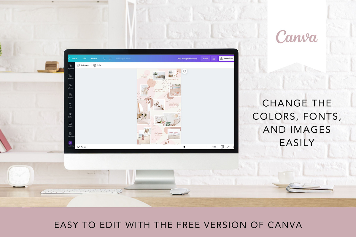 Self love Instagram Puzzle Canva, a Social Media Template by DeeBeeDesign (Photo 8 of 10)