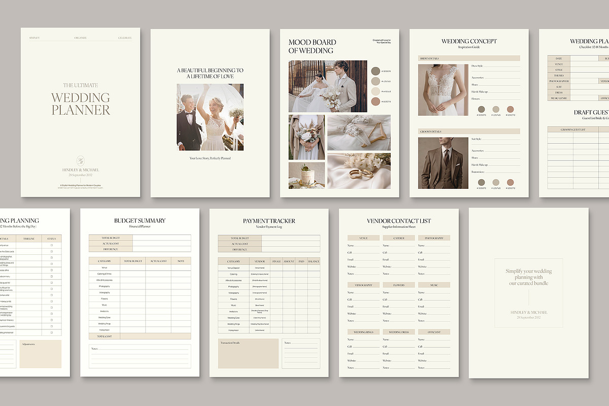 Wedding Planner Template, a Stationery Template by BrandPacks (Photo 2 of 6)