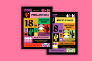Abstract Shape Birthday Invitation, a Card Template by Neermana (Thumbnail 4 of 4)