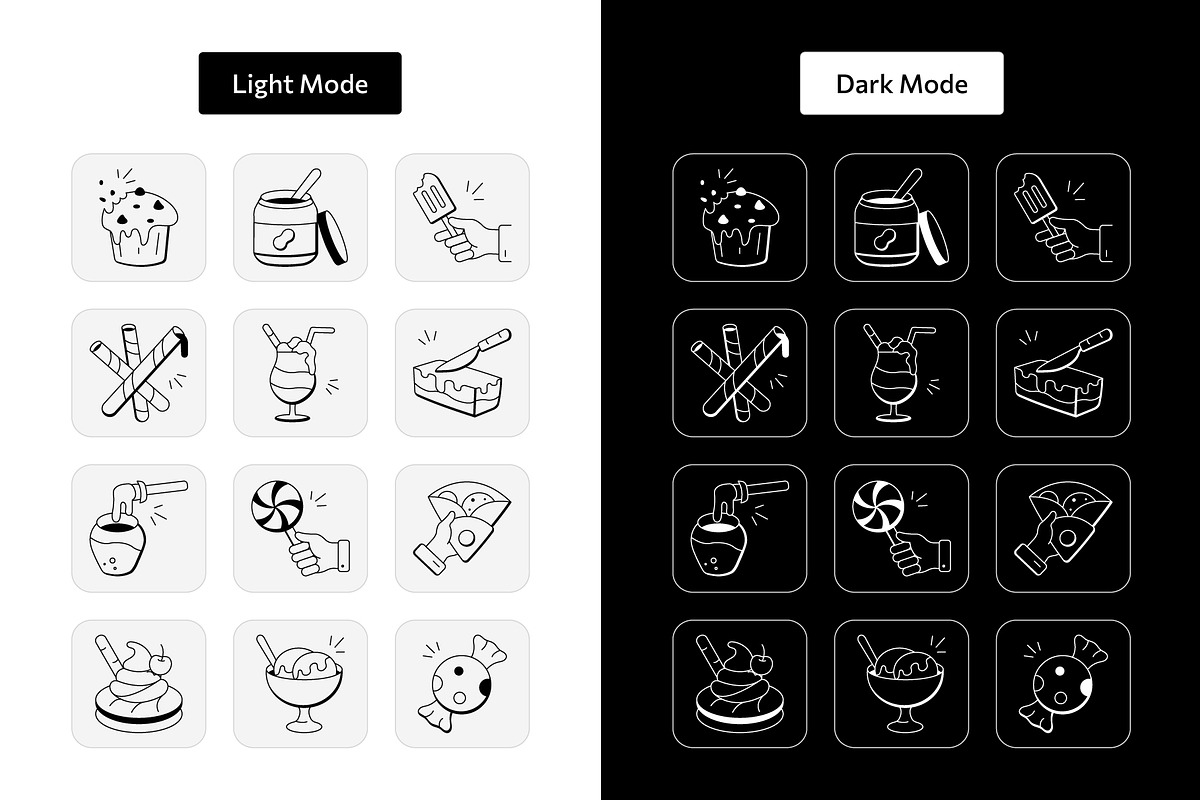 75 Dessert Doodles, an Outline Icon by Prosymbols (Photo 4 of 7)