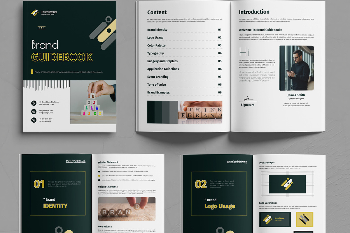 Brand Guidebook Template, a Brochure Template by MightyDesign (Photo 2 of 7)