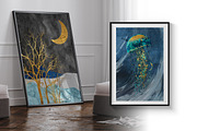 Modern golden landscape print poster, a Decorative Illustration by Muzi pear studio (Thumbnail 5 of 10)