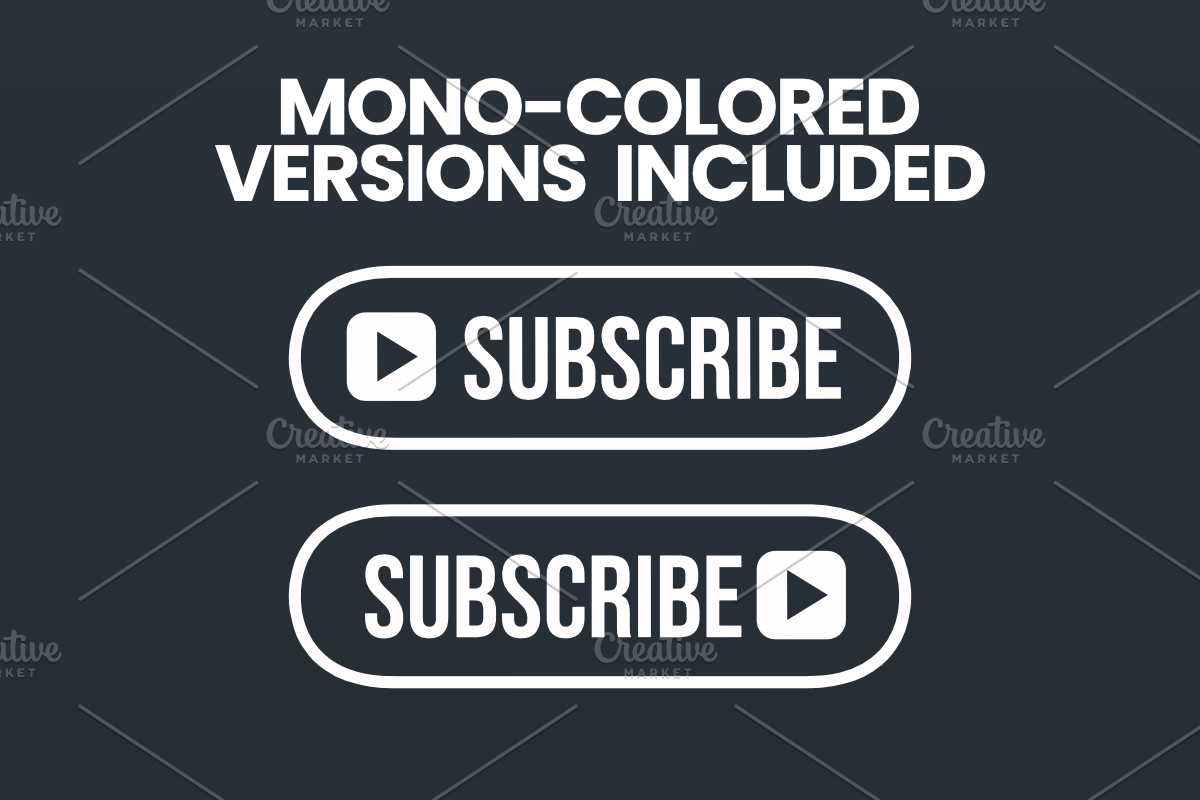 YouTube Subscribe Button icon, a Graphic by Vaughn Studios (Photo 4 of 6)
