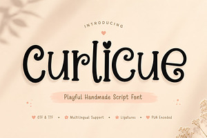Curlicue, a Handwritten Font by Wow Magic